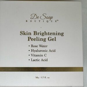 Skin Brightening Peeling Gel - Rose Water, Hyaluronic Acid, Vitamin C, Lactic Ac